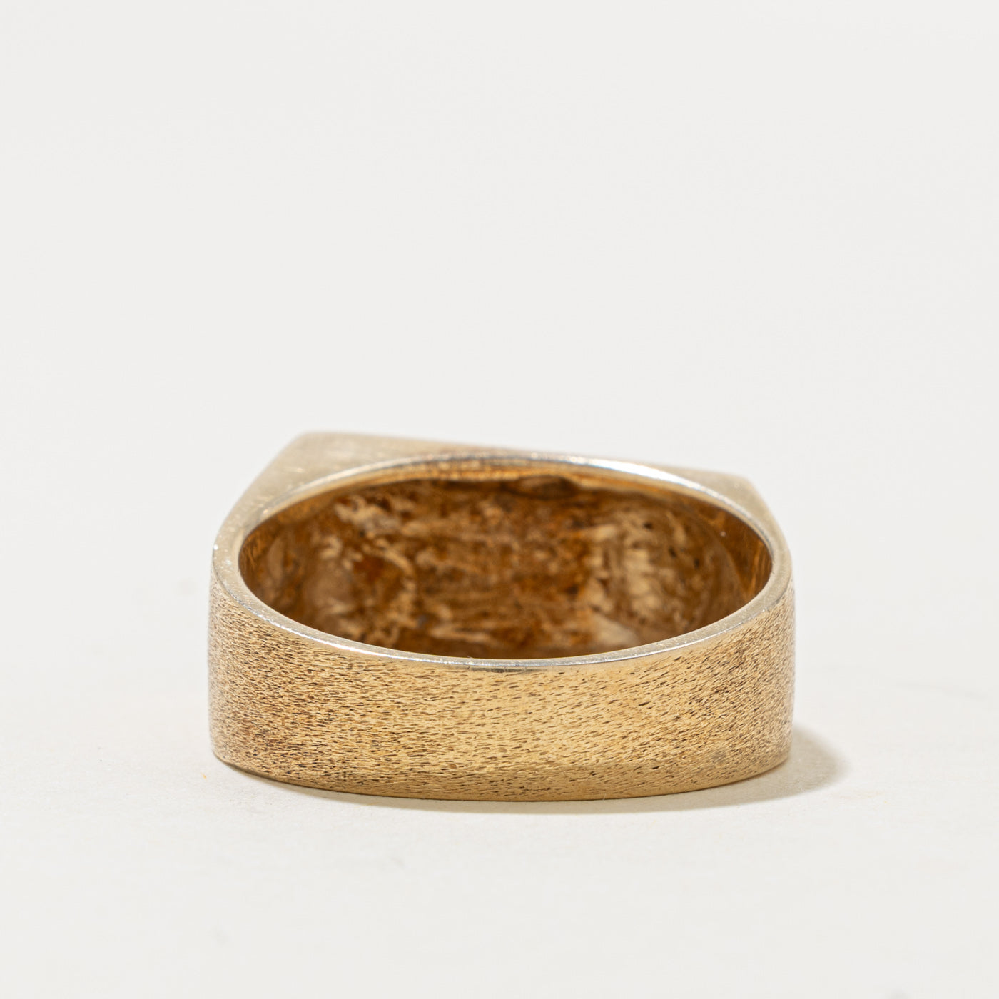 14k Yellow Gold Geometric Abstract Signet Ring | SZ 10.25