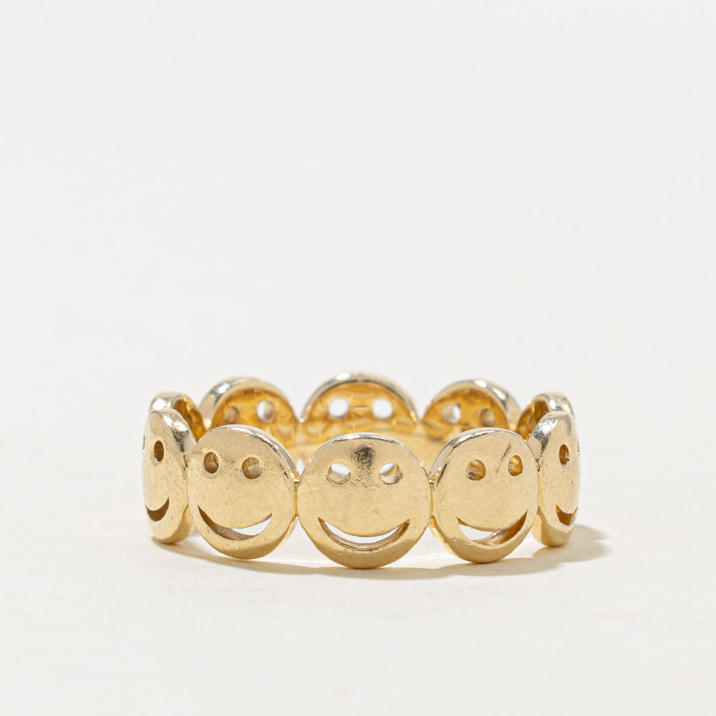 'Lisa Gozlan' 14k Eternal Happy Face Ring | 6.10mm | SZ 7