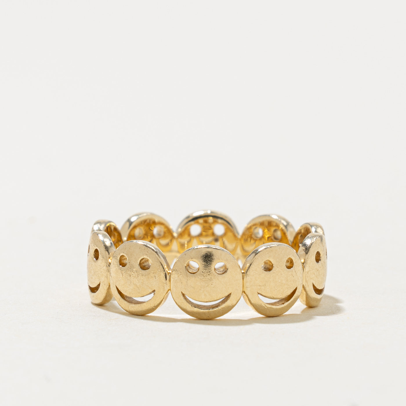 'Lisa Gozlan' 14k Eternal Happy Face Ring | 6.10mm | SZ 7
