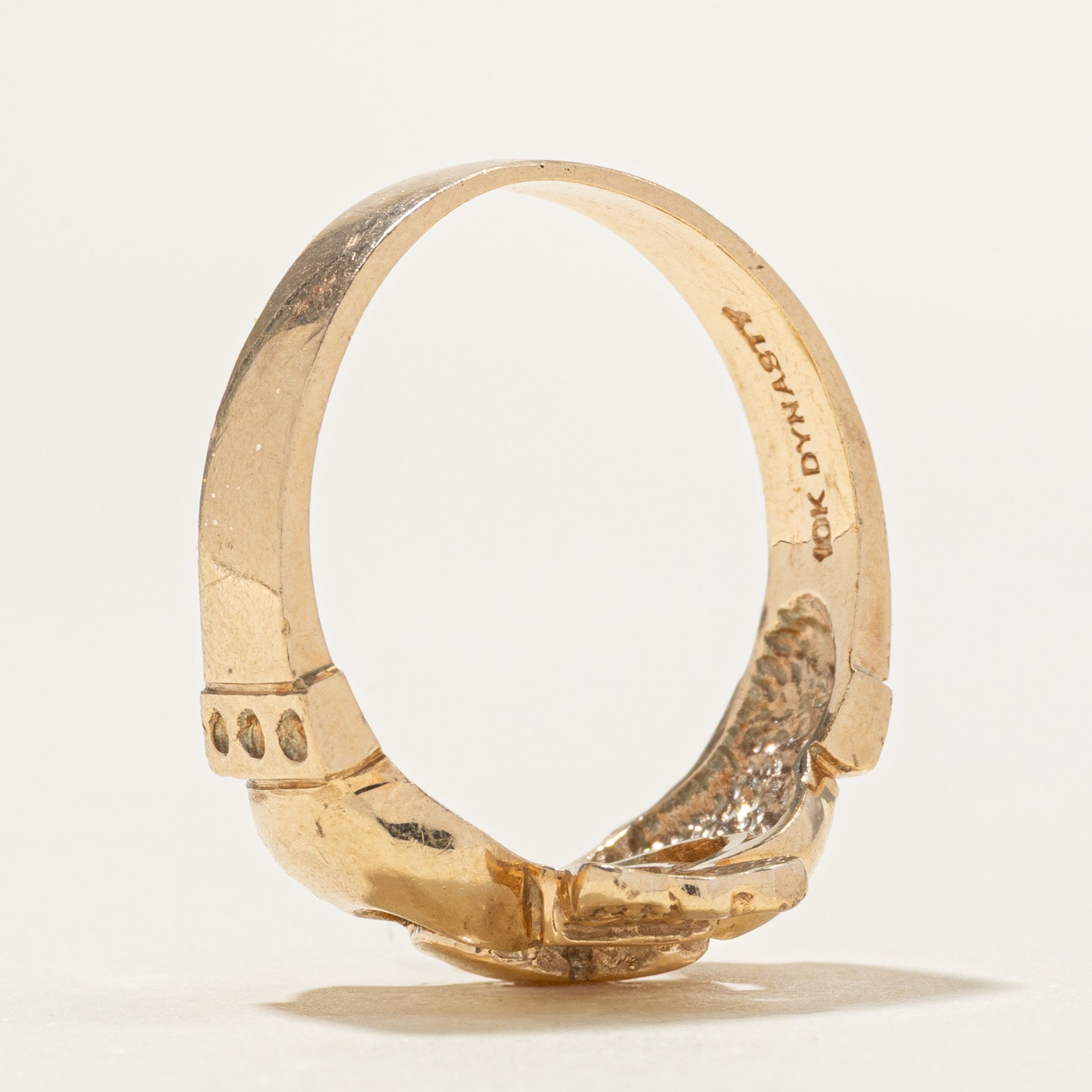 10k Yellow Gold Claddagh Ring | SZ 8.5