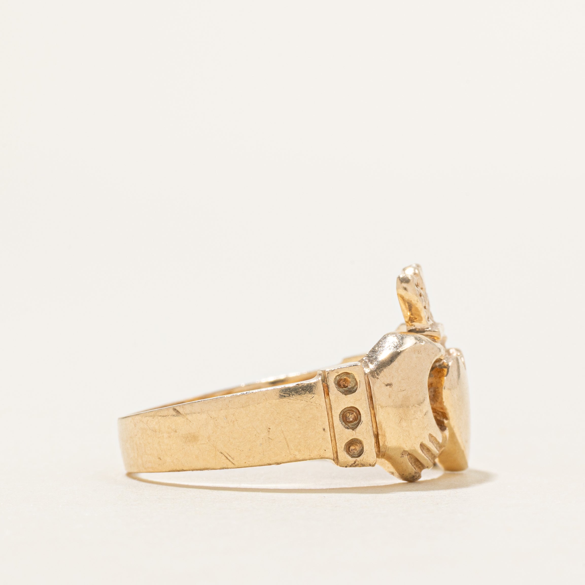 10k Yellow Gold Claddagh Ring | SZ 8.5