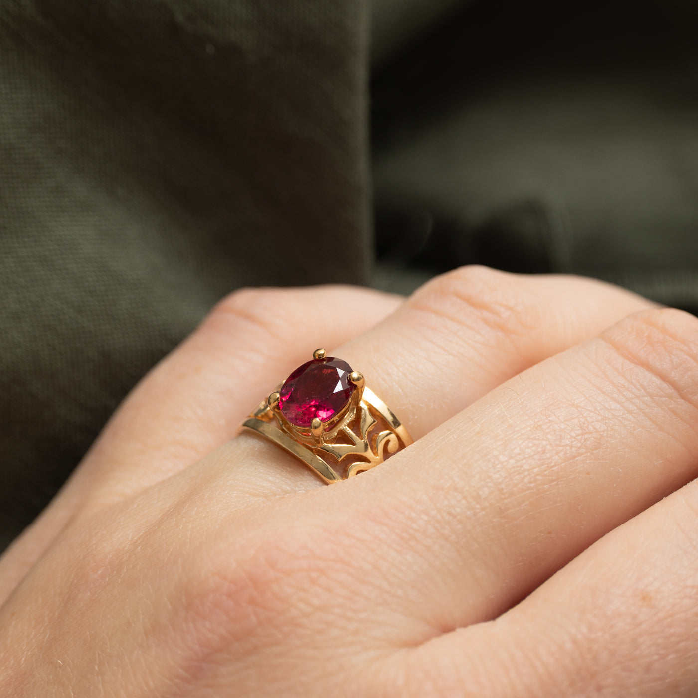 'James Avery' Adoree Rubelite Tourmaline Ring | 1.10ct | SZ 6