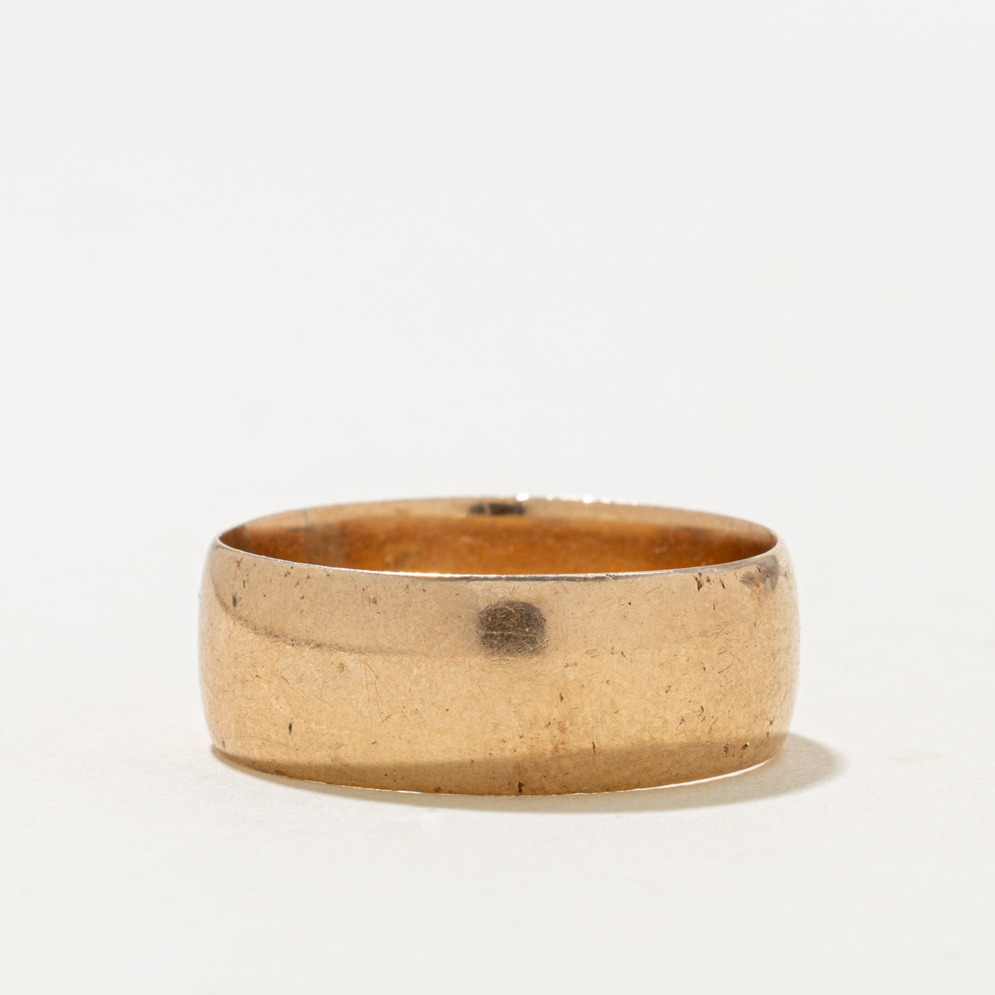 14k Yellow Gold Plain Cigar Band | 7.75mm | SZ 9.25