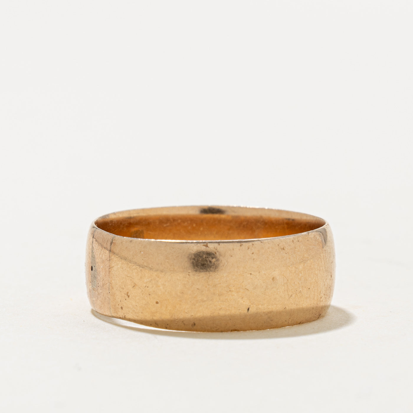 14k Yellow Gold Plain Cigar Band | 7.75mm | SZ 9.25