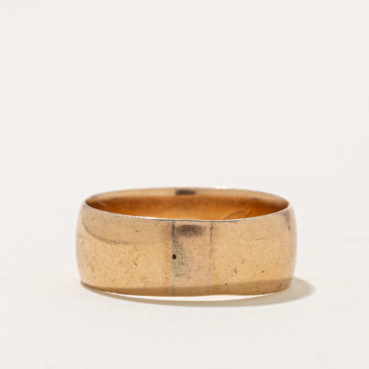 14k Yellow Gold Plain Cigar Band | 7.75mm | SZ 9.25