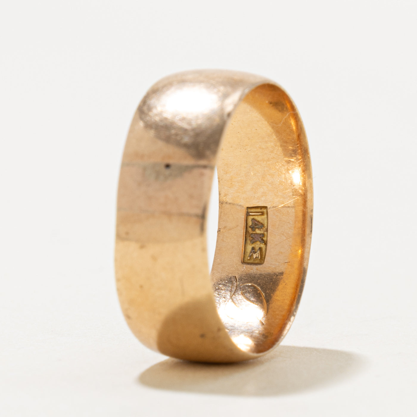 14k Yellow Gold Plain Cigar Band | 7.75mm | SZ 9.25