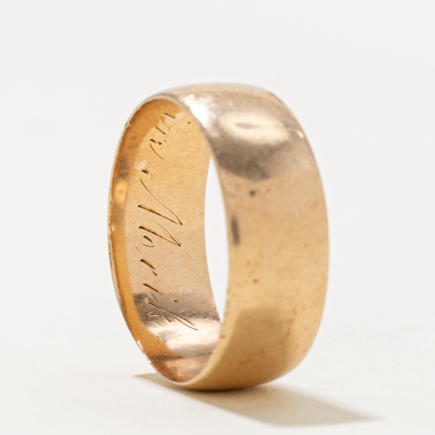 14k Yellow Gold Plain Cigar Band | 7.75mm | SZ 9.25
