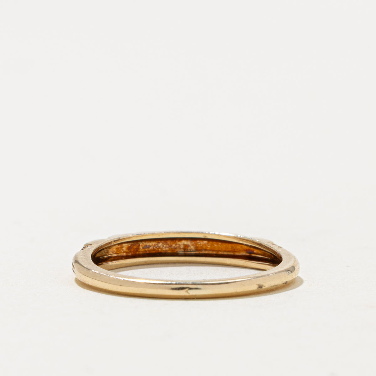 14k Two Tone Gold Engraved Floral Band | 2.80mm | SZ 5.5