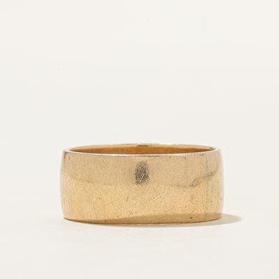 10K Yellow Gold Cigar Band | 9mm | SZ 8.75