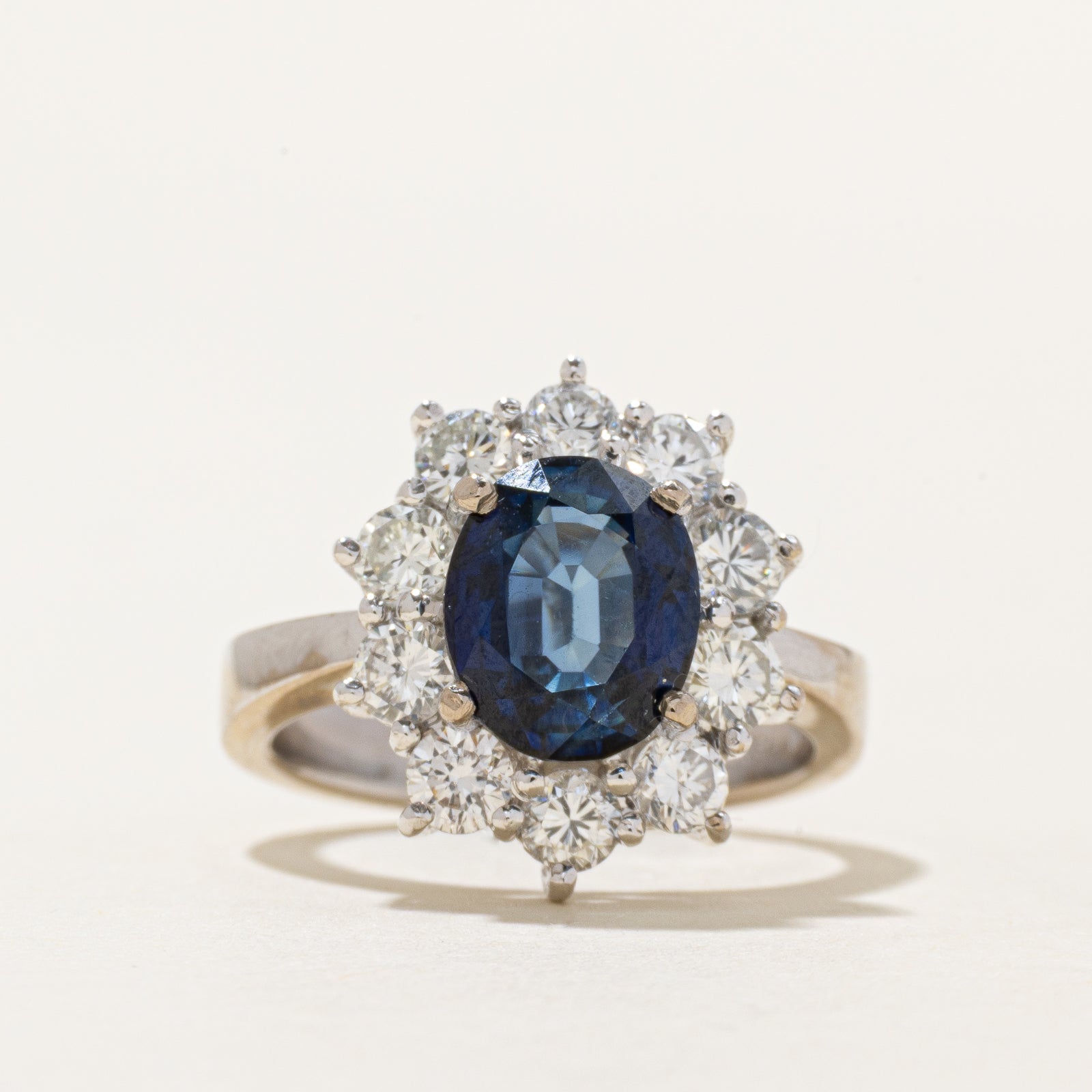 2.51ct Unheated Sapphire & Diamond Ring | 2.51ct | 1.20ctw | SZ 5.25