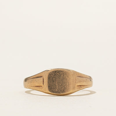 1957 Birmingham 9k Yellow Gold Signet Ring | SZ 7.5