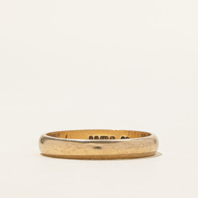 1977 London 9k Yellow Gold Plain Band | 3.5mm | SZ 8