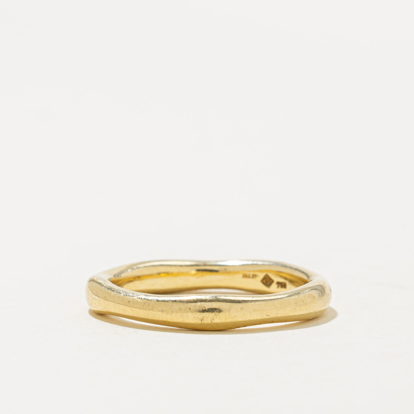 18k Yellow Gold Abstract Band | 3.45mm | SZ 9