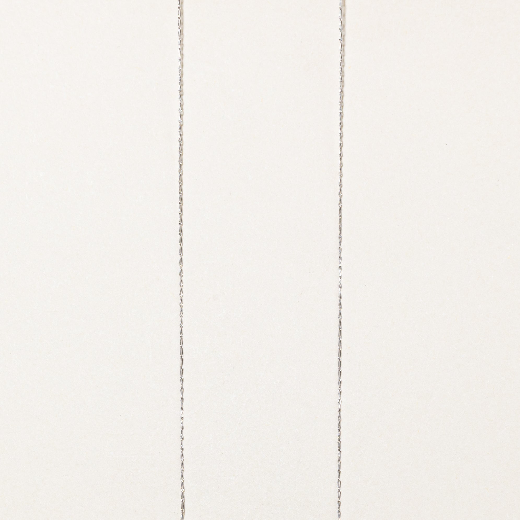 White Gold Belcher Set Diamond Pendant Necklace | 0.13ct | 21"