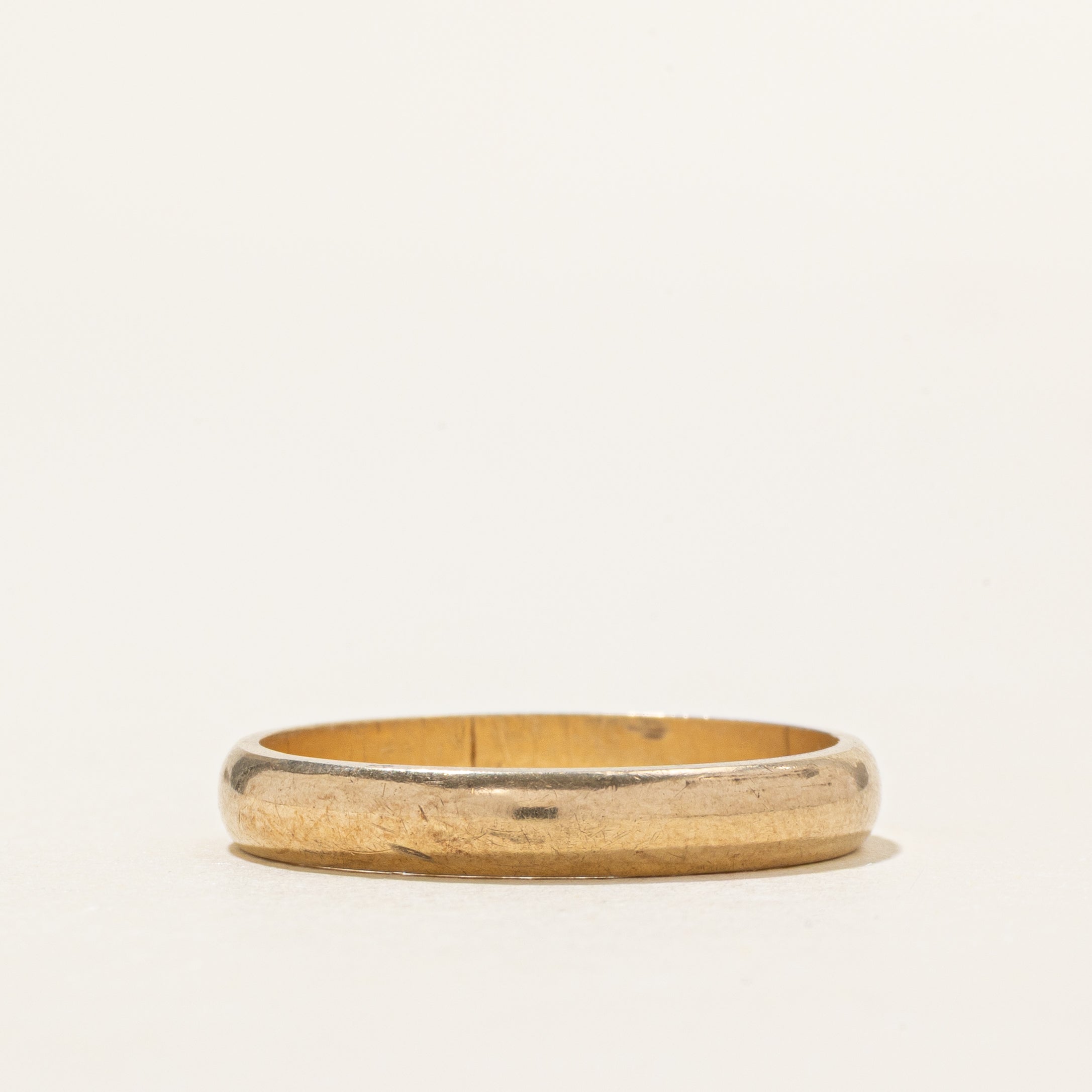 1977 London 9k Yellow Gold Plain Band | 3.5mm | SZ 8