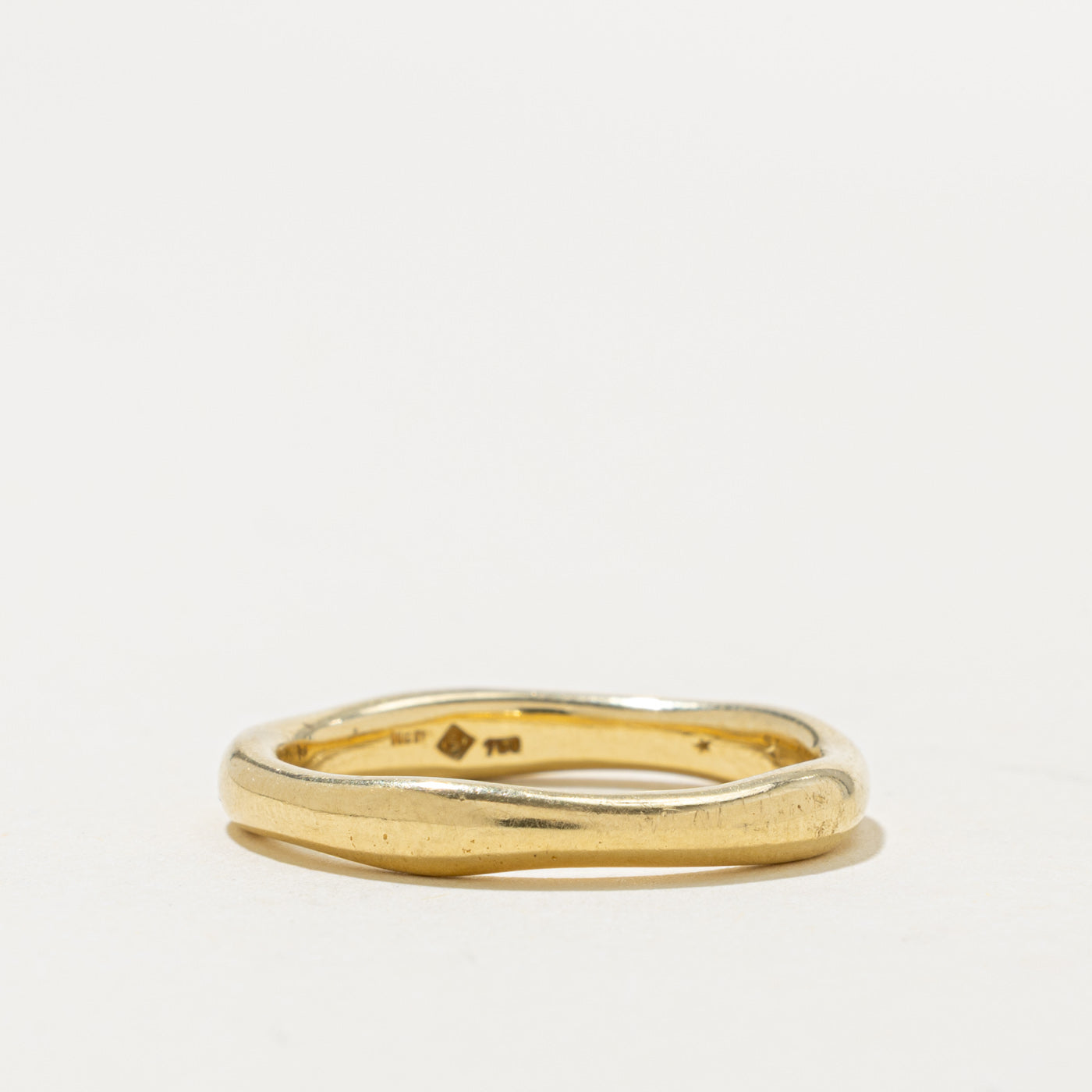 18k Yellow Gold Abstract Band | 3.45mm | SZ 9