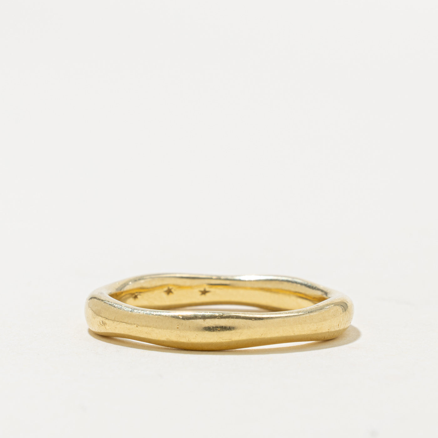 18k Yellow Gold Abstract Band | 3.45mm | SZ 9