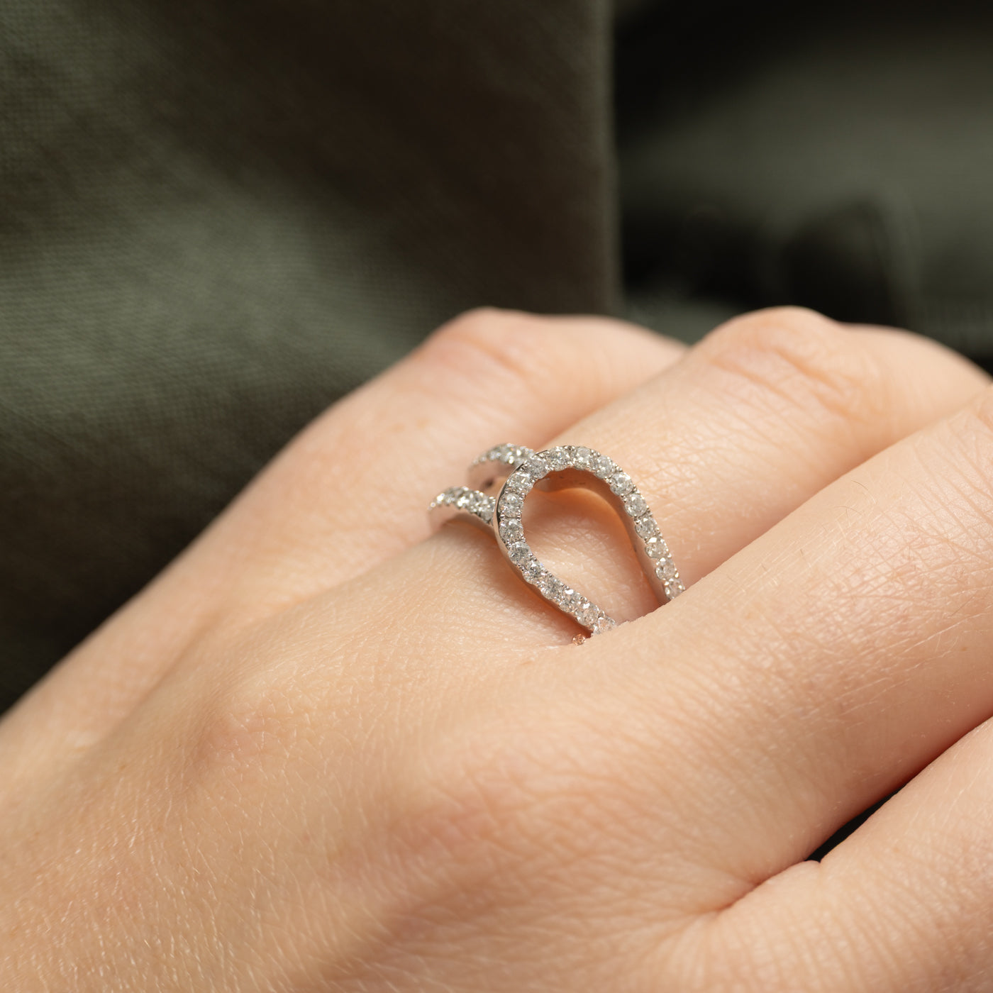 14K Semi Eternity Diamond Ring Guard Ring | 0.60ctw | SZ 7