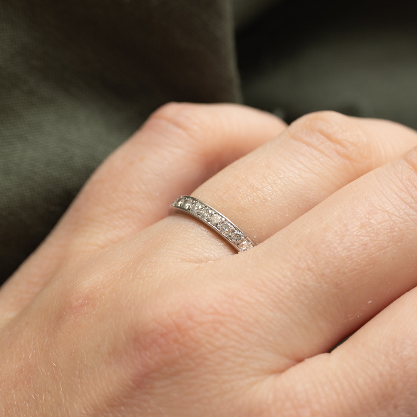 Platinum Diamond Eternity Band | 0.84ctw | SZ 4.75