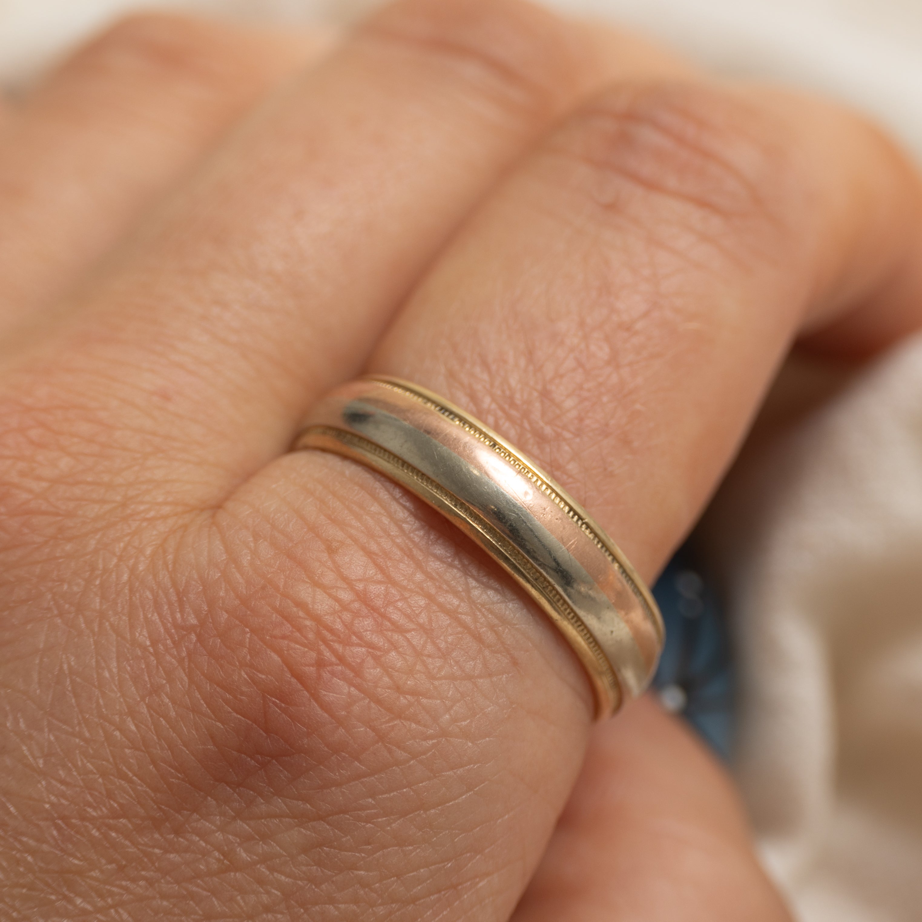 10K Tri Tone Gold Band | 5.75mm | SZ 11.25