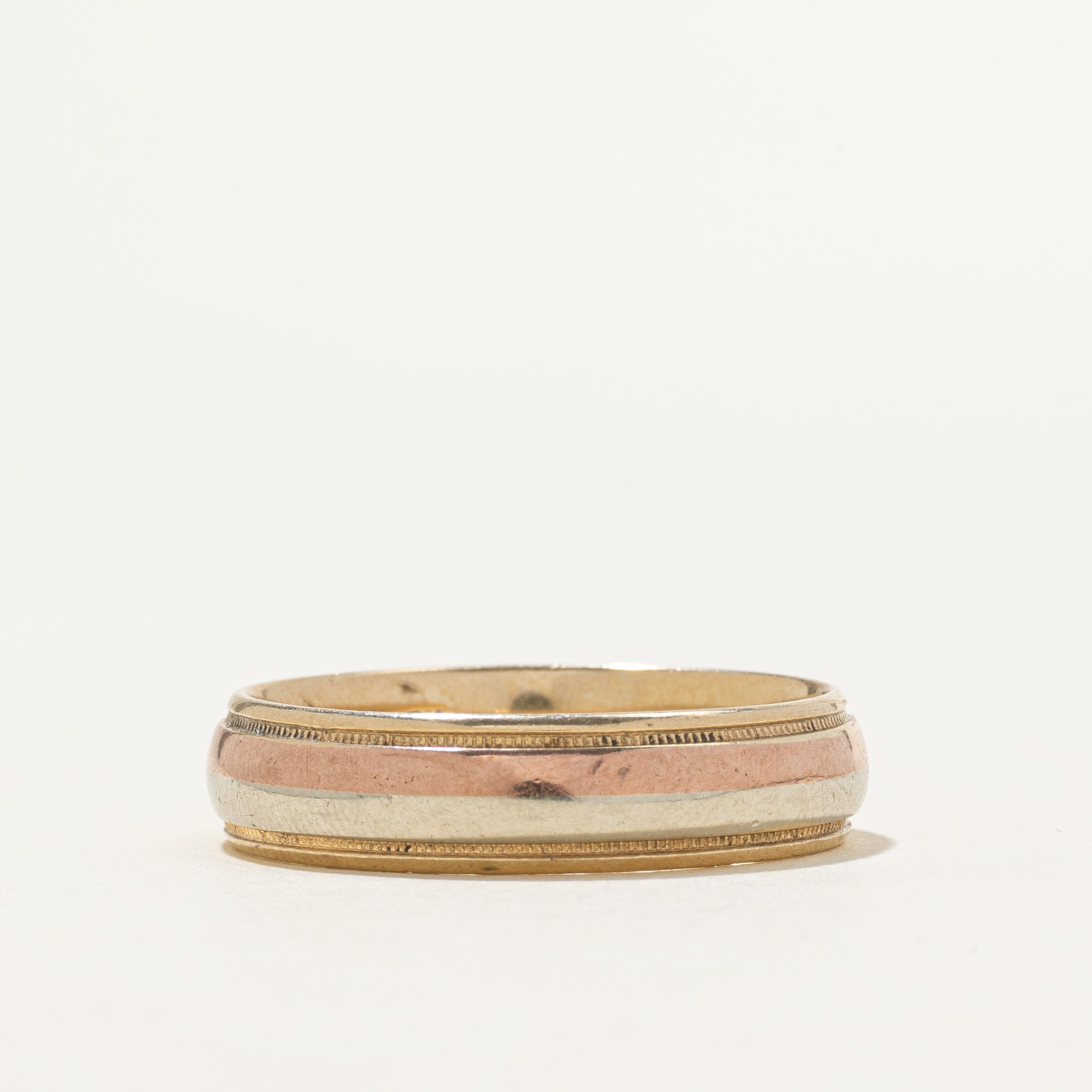 10K Tri Tone Gold Band | 5.75mm | SZ 11.25