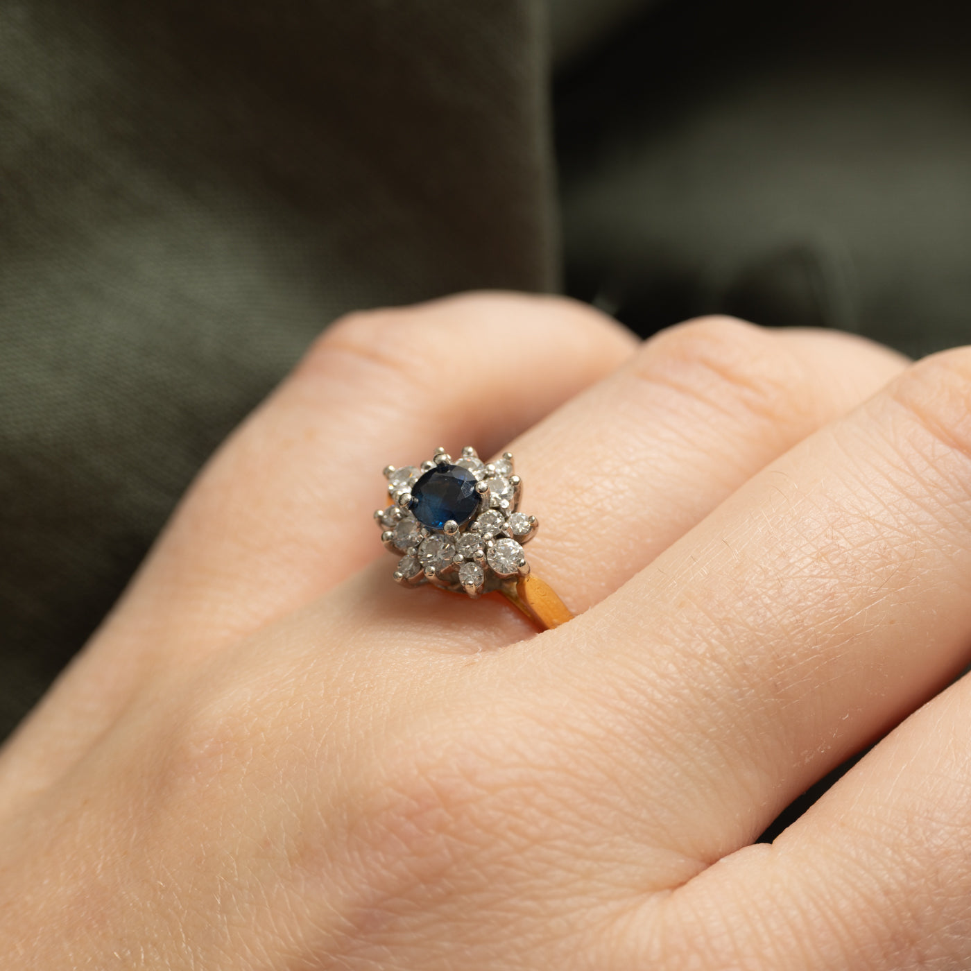 'Birks' 18K Sapphire & Diamond Petal Ring | 0.50ct, 0.50ctw | SZ 6.5