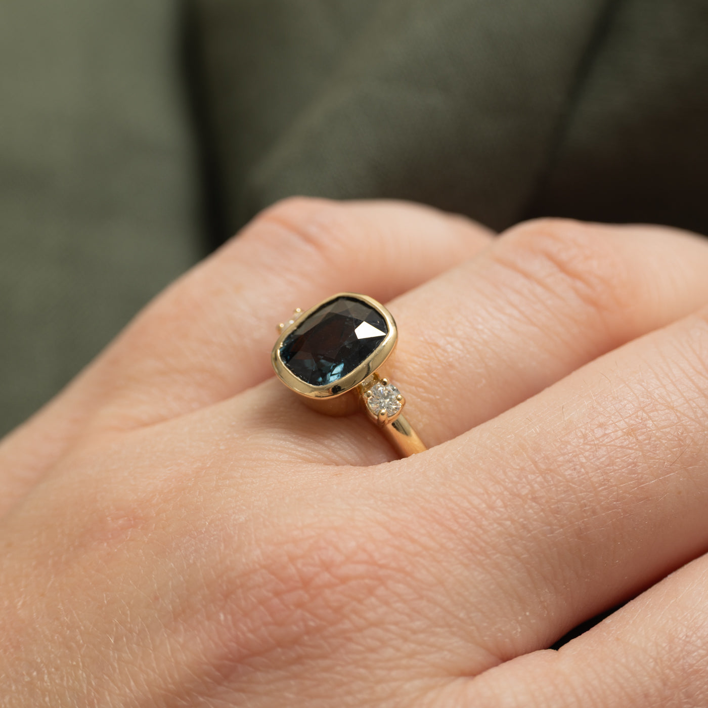 '100 Ways' Bezel Set Spinel & Diamond Ring | 2.75ct, 0.20ct | SZ 7