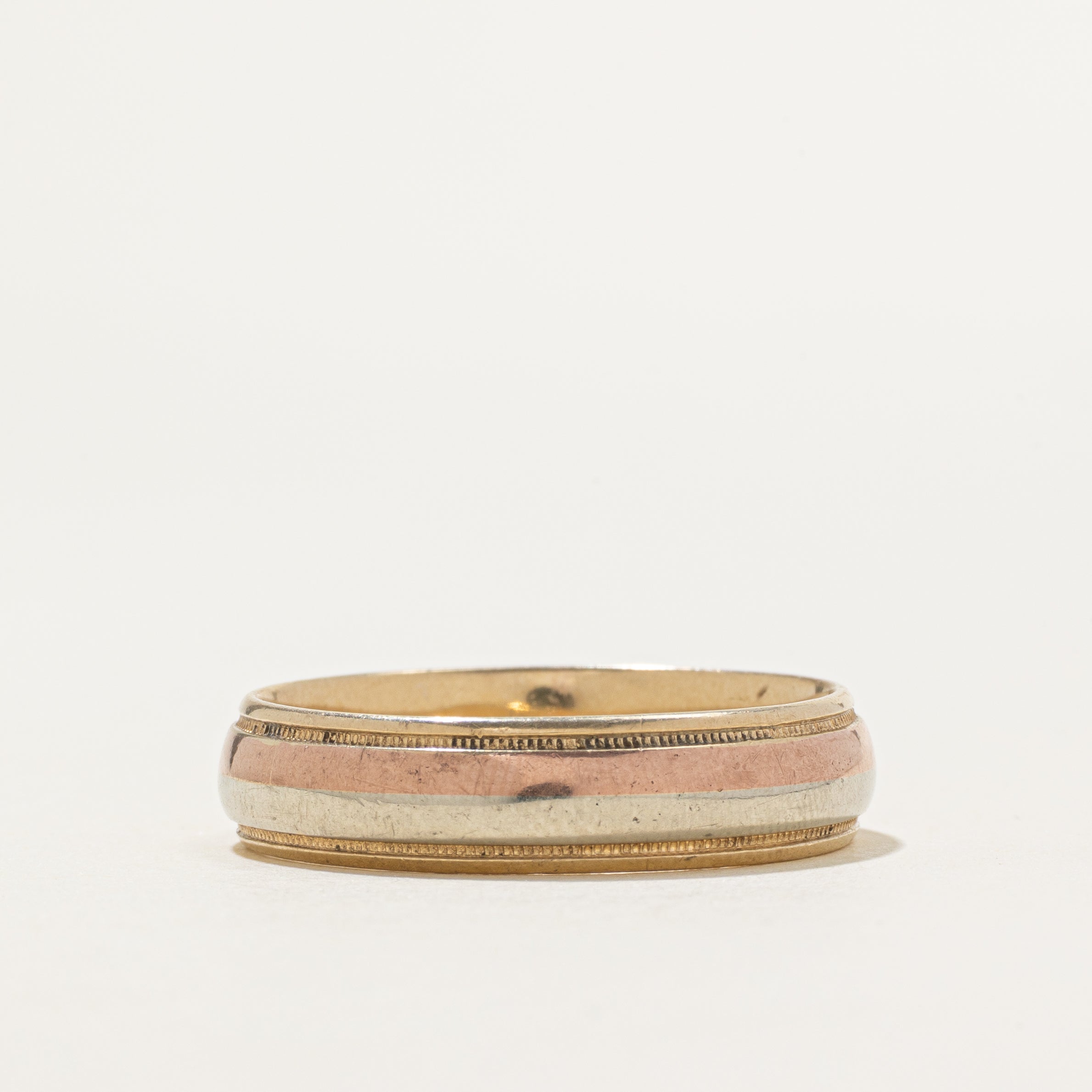 10K Tri Tone Gold Band | 5.75mm | SZ 11.25