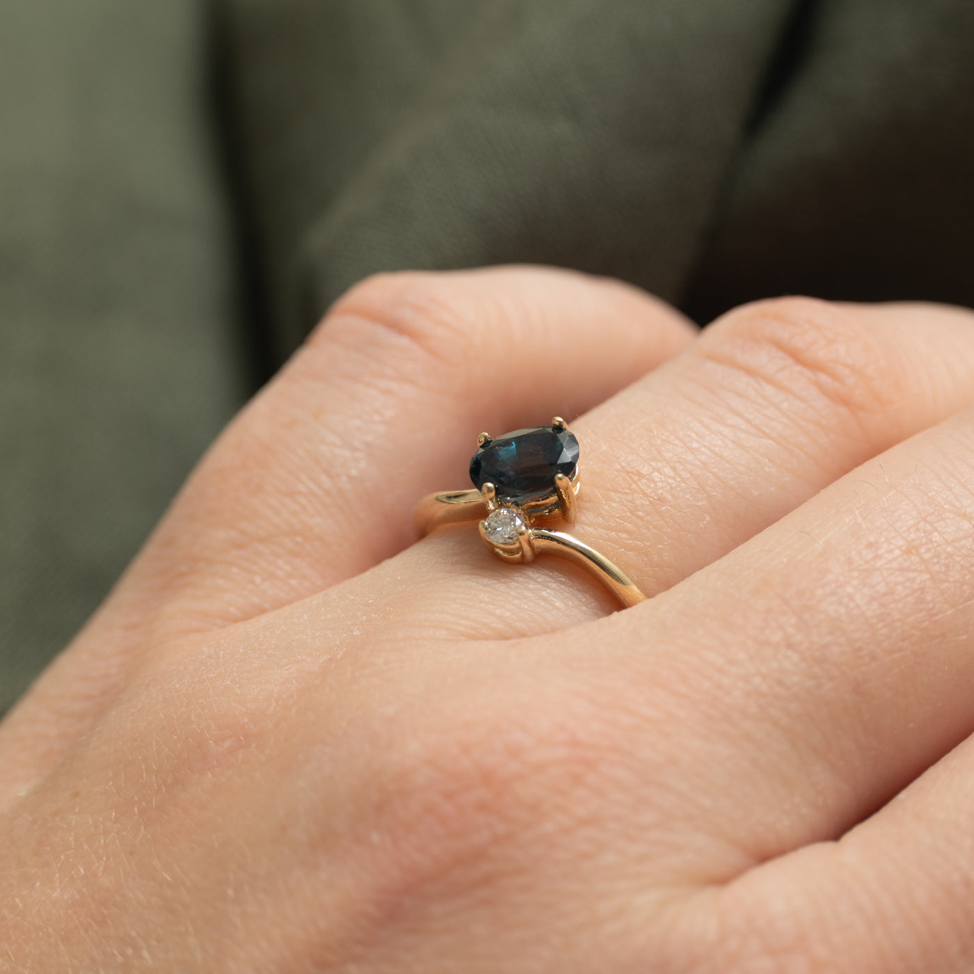 '100 Ways' Toi et Moi Sapphire & Diamond Ring | 1.12ct, 0.06ct | SZ 7