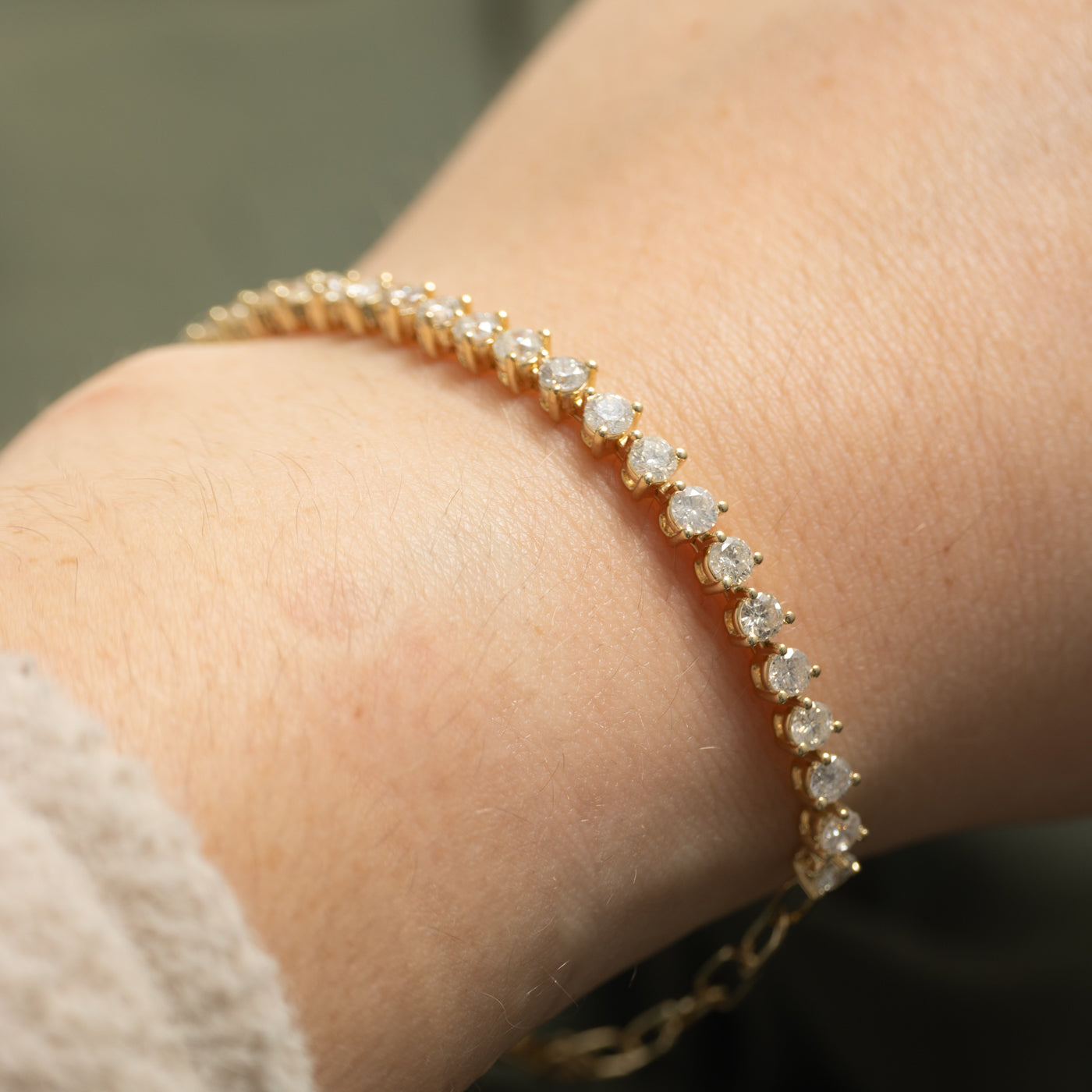 '100 Ways' Paperclip Diamond Tennis Bracelet | 2.25ctw | 7"