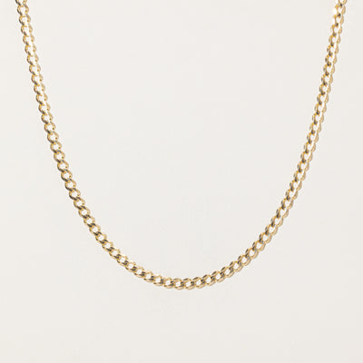 14k Yellow Gold Curb Link Chain | 20