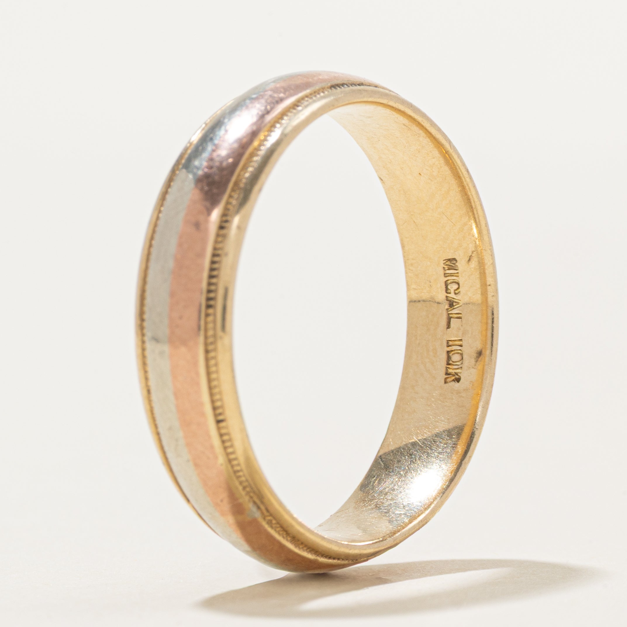 10K Tri Tone Gold Band | 5.75mm | SZ 11.25