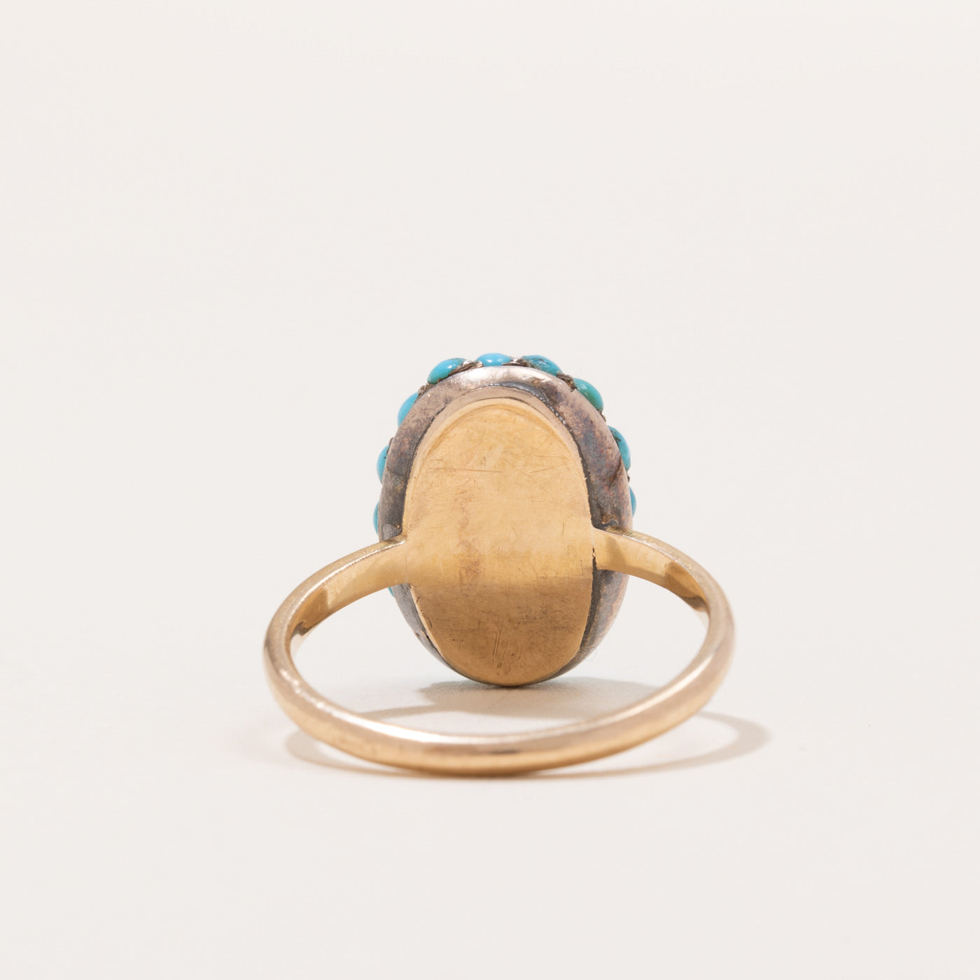 Antique Victorian Turquoise Bombe Ring | 1.63ctw | SZ 6.5 |