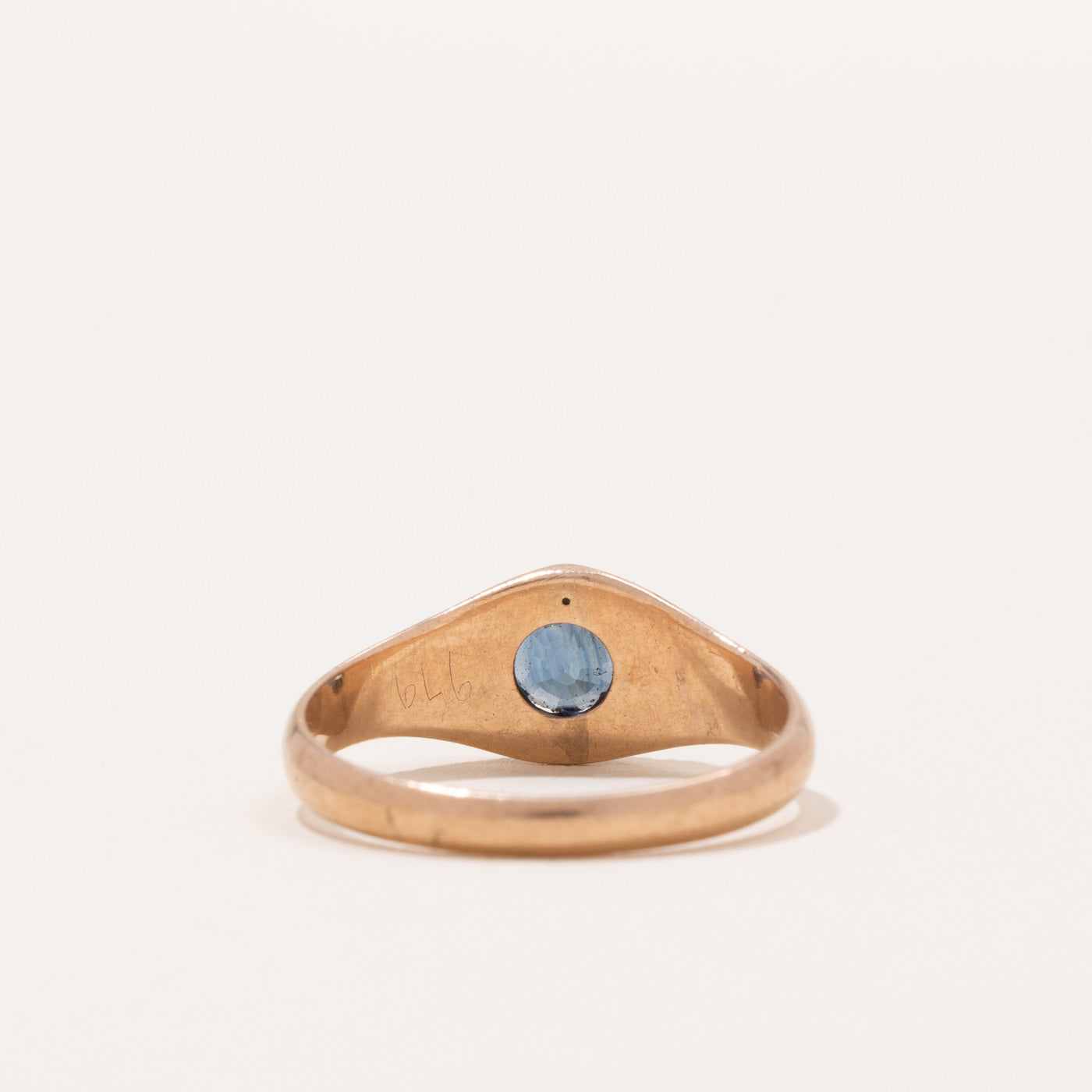 Antique Belcher Set Sapphire Ring | 0.75ct | SZ 7.25 |