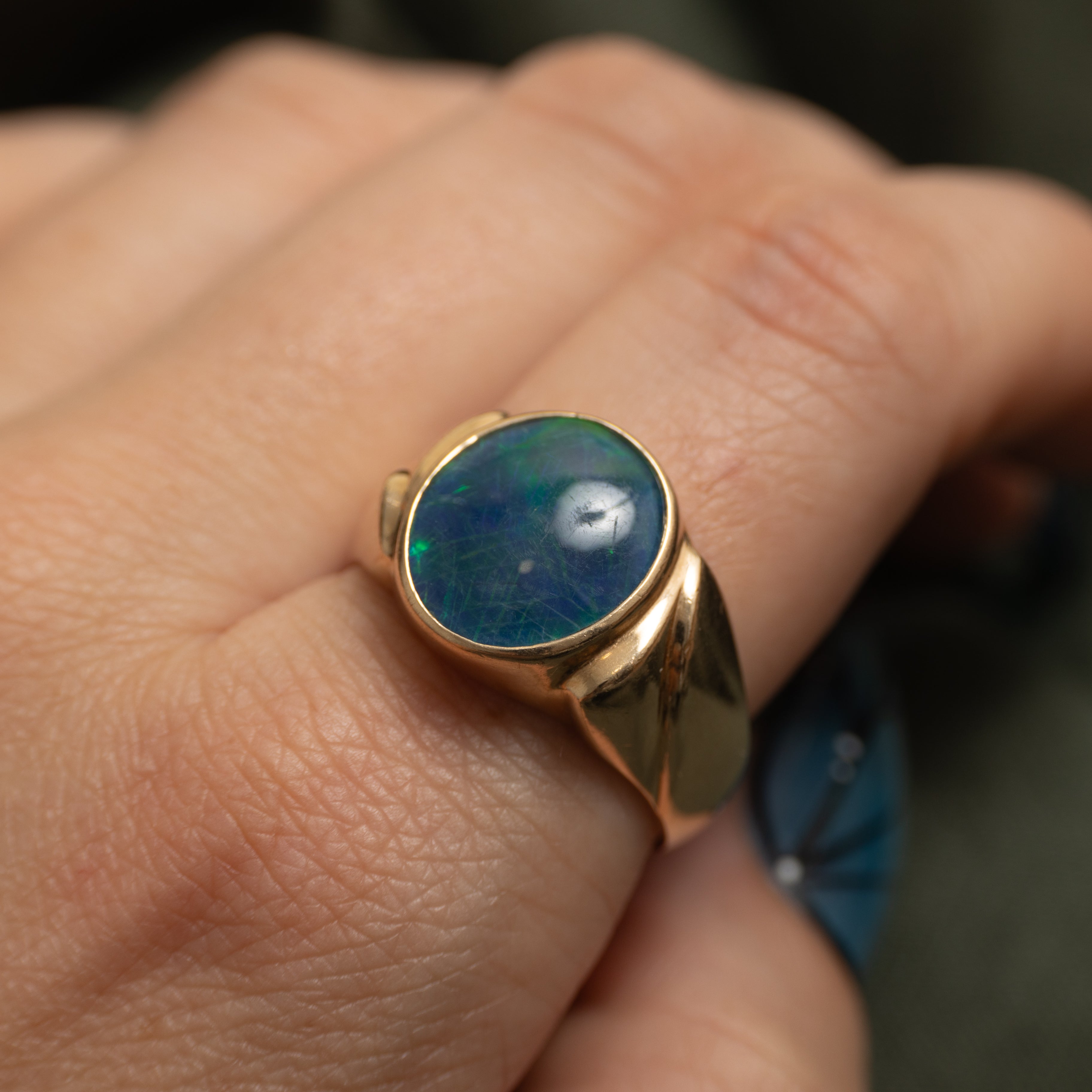 Bezel Set Opal Ring | 2.16ct | SZ 10.25