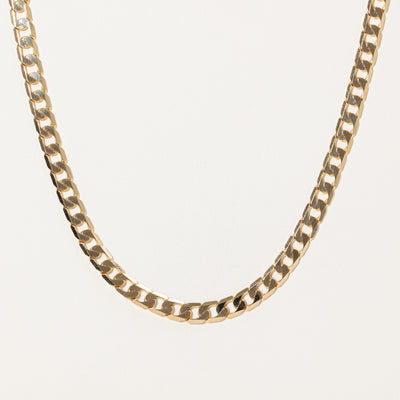 10k Yellow Gold Curb Link Chain | 21.5