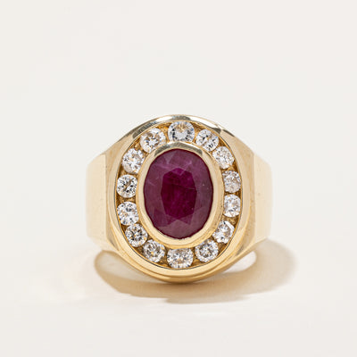Ruby & Diamond Cocktail Ring | 2.75ct, 1.20ctw | SZ 8.25 |
