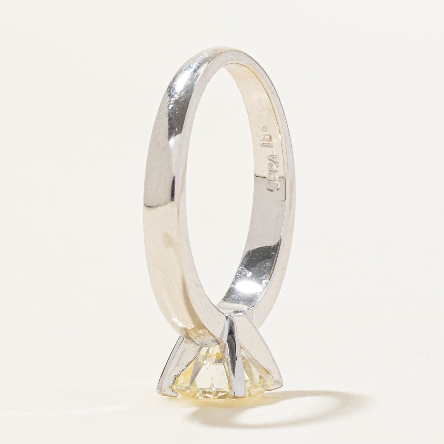 18k Solitaire Natural Diamond Engagement Ring | 1.25ct | SZ 5