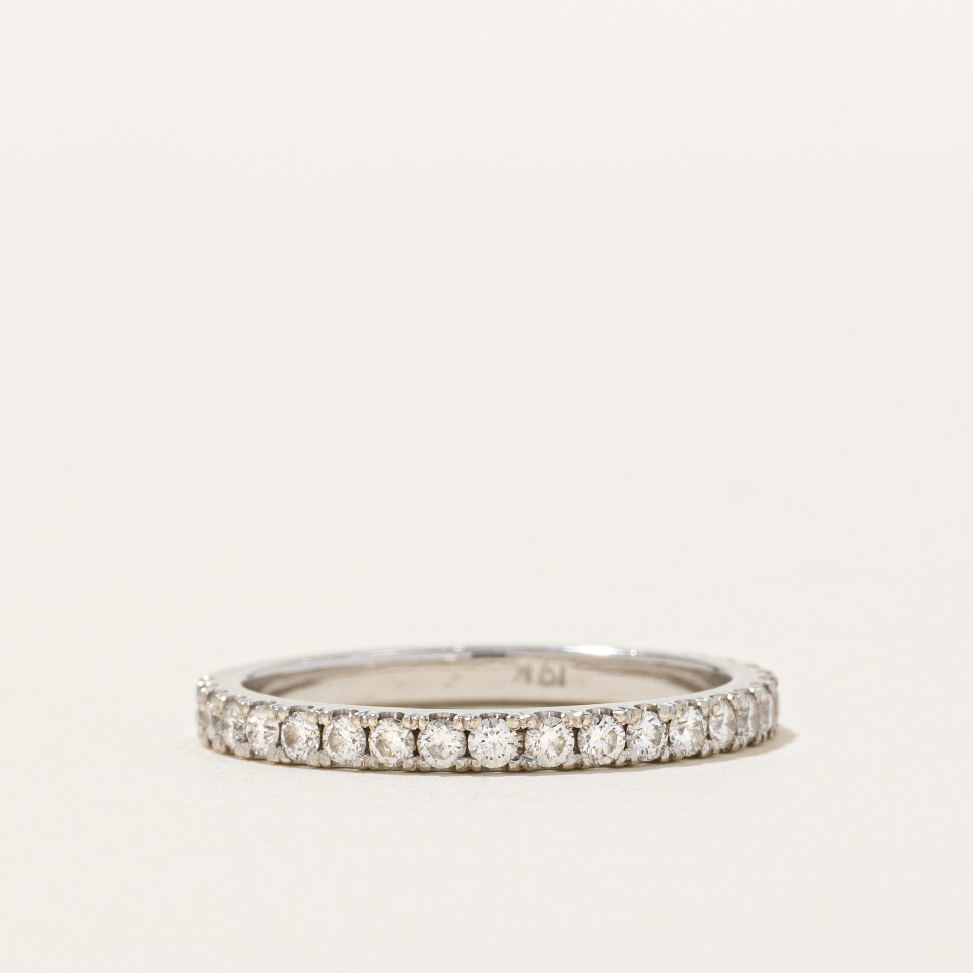 19k Semi Eternity Diamond Wedding Band | 0.38ctw | SZ 6