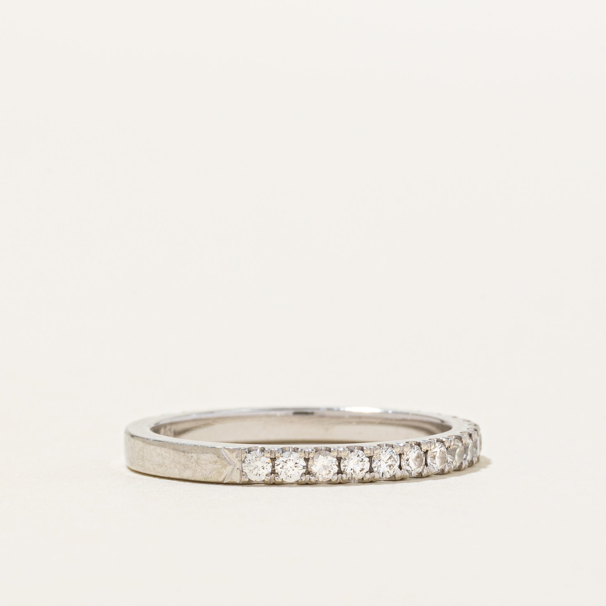 19k Semi Eternity Diamond Wedding Band | 0.38ctw | SZ 6