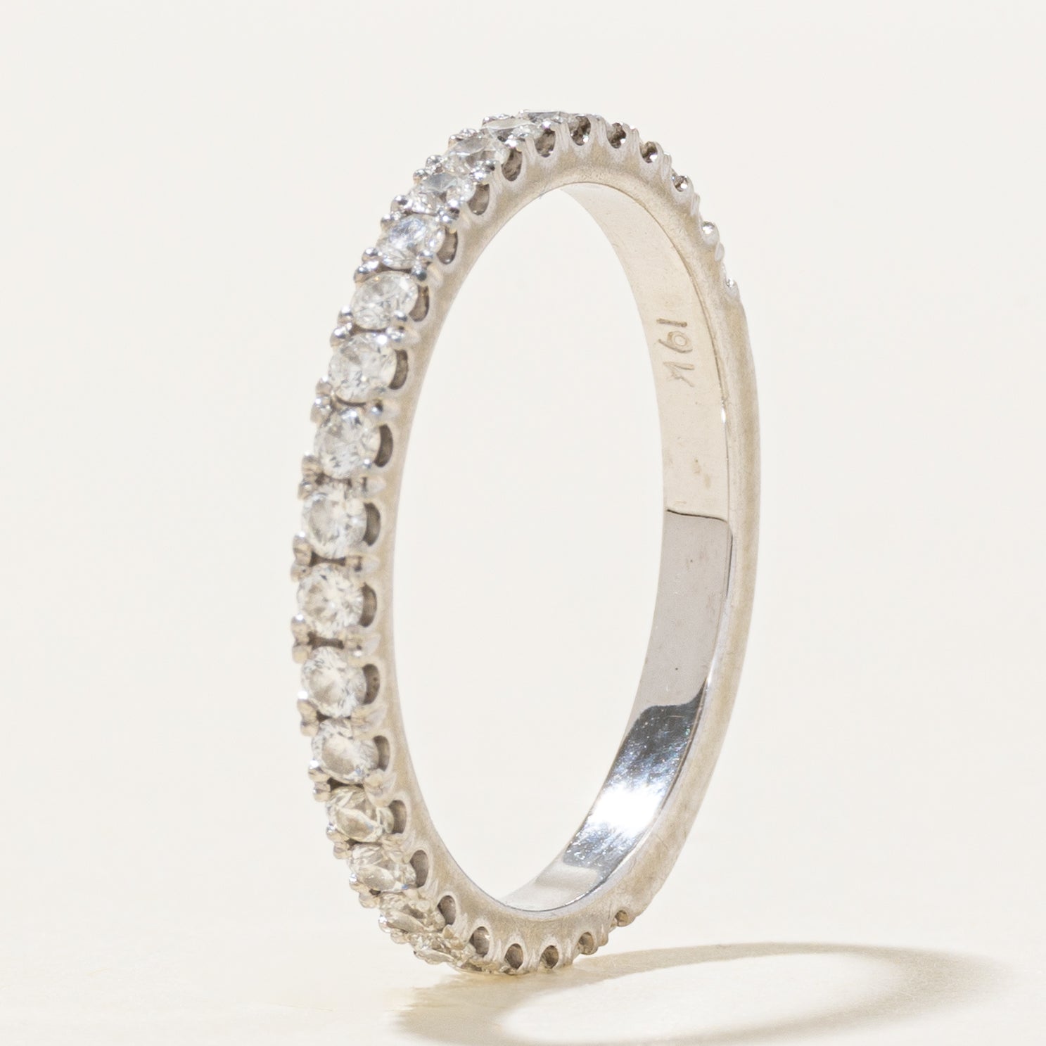 19k Semi Eternity Diamond Wedding Band | 0.38ctw | SZ 6