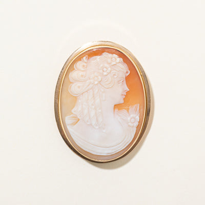 Italian Cameo Shell Convertible Pendant to Brooch | 25.00ct