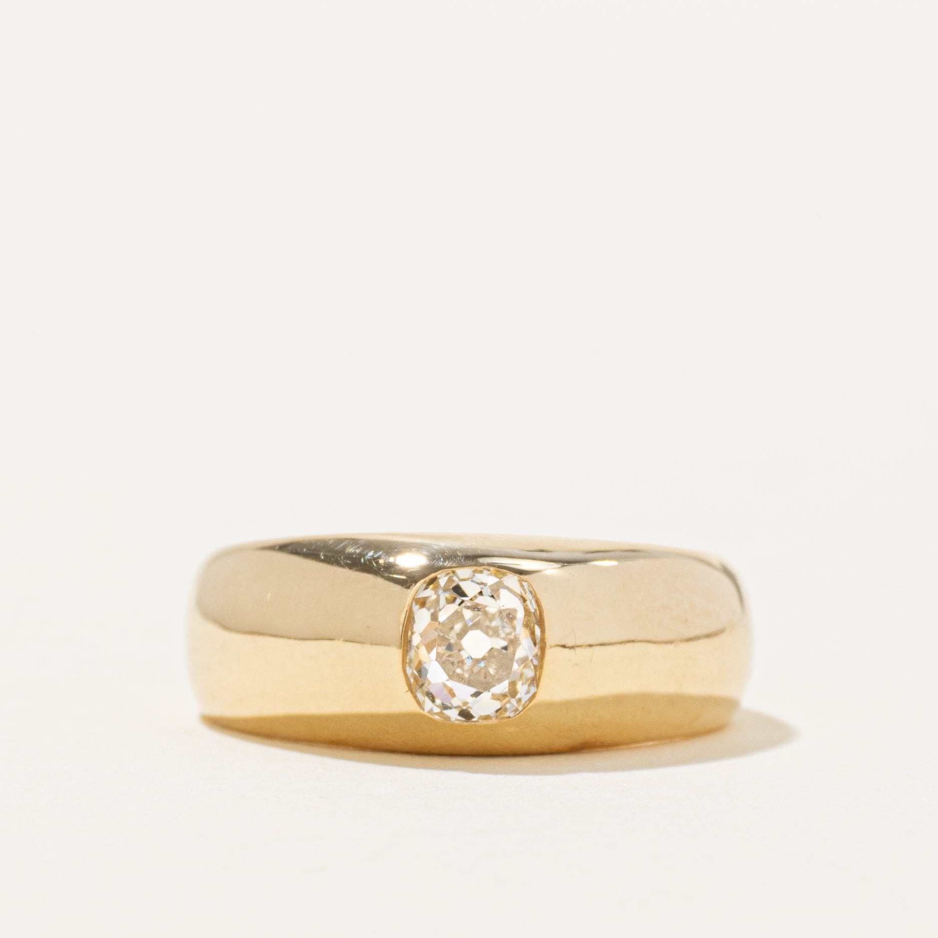 Old Mine Cut Diamond Chunky Band | 0.50ct | 3.75mm | SZ 4.25