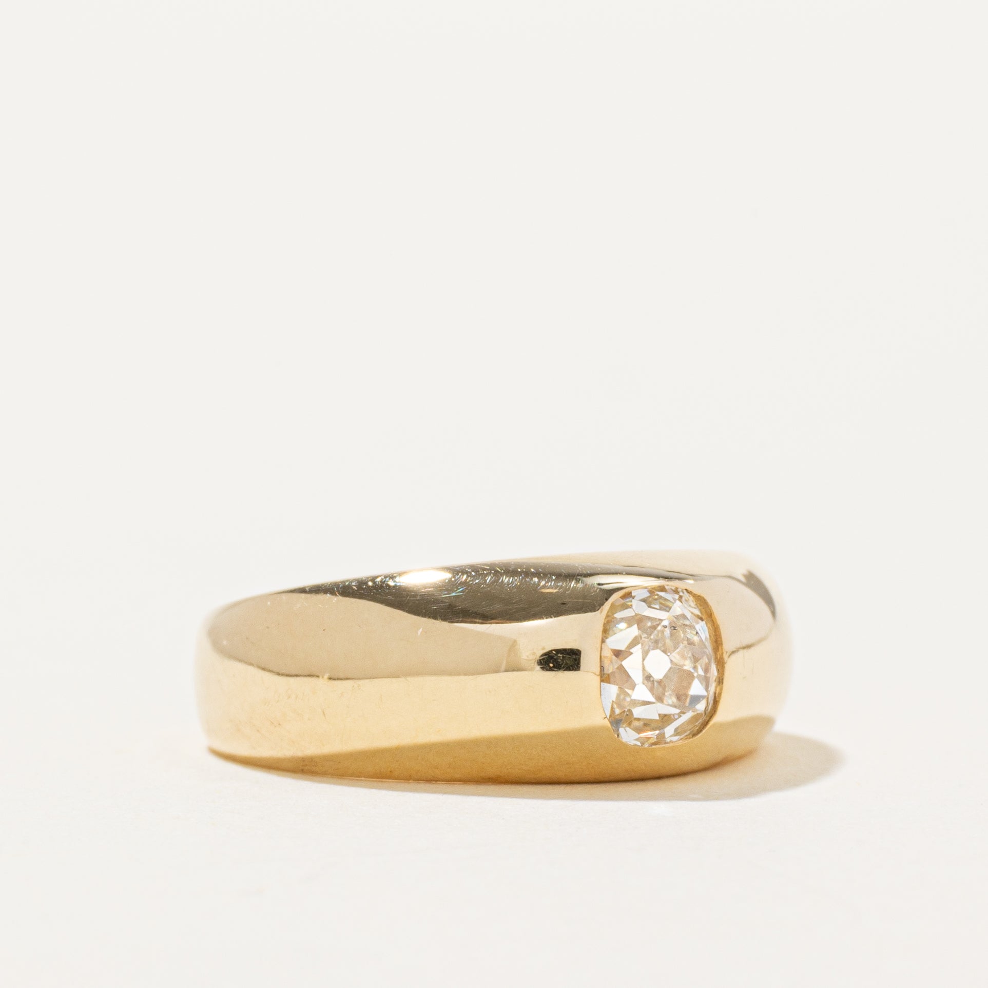 Old Mine Cut Diamond Chunky Band | 0.50ct | 3.75mm | SZ 4.25