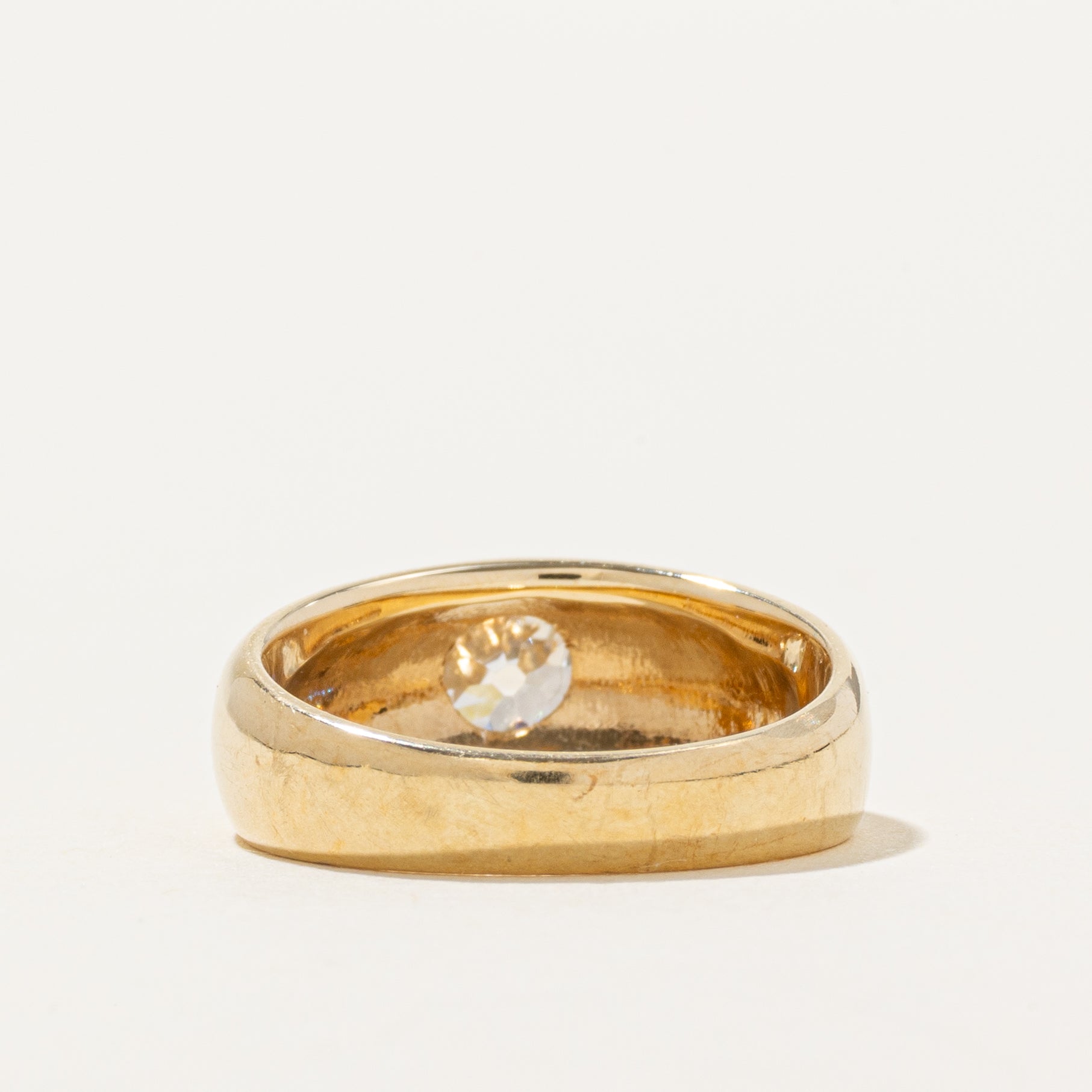 Old Mine Cut Diamond Chunky Band | 0.50ct | 3.75mm | SZ 4.25
