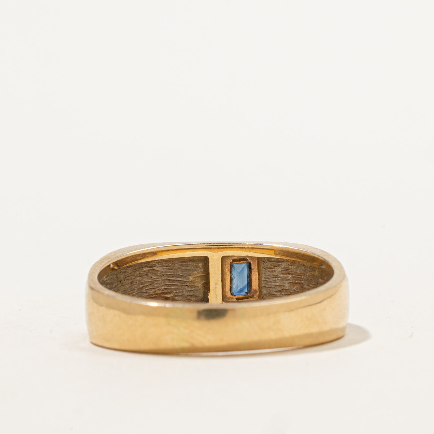 Bague saphir taille rectangulaire | 0,13 ct | Taille 11,25 | 