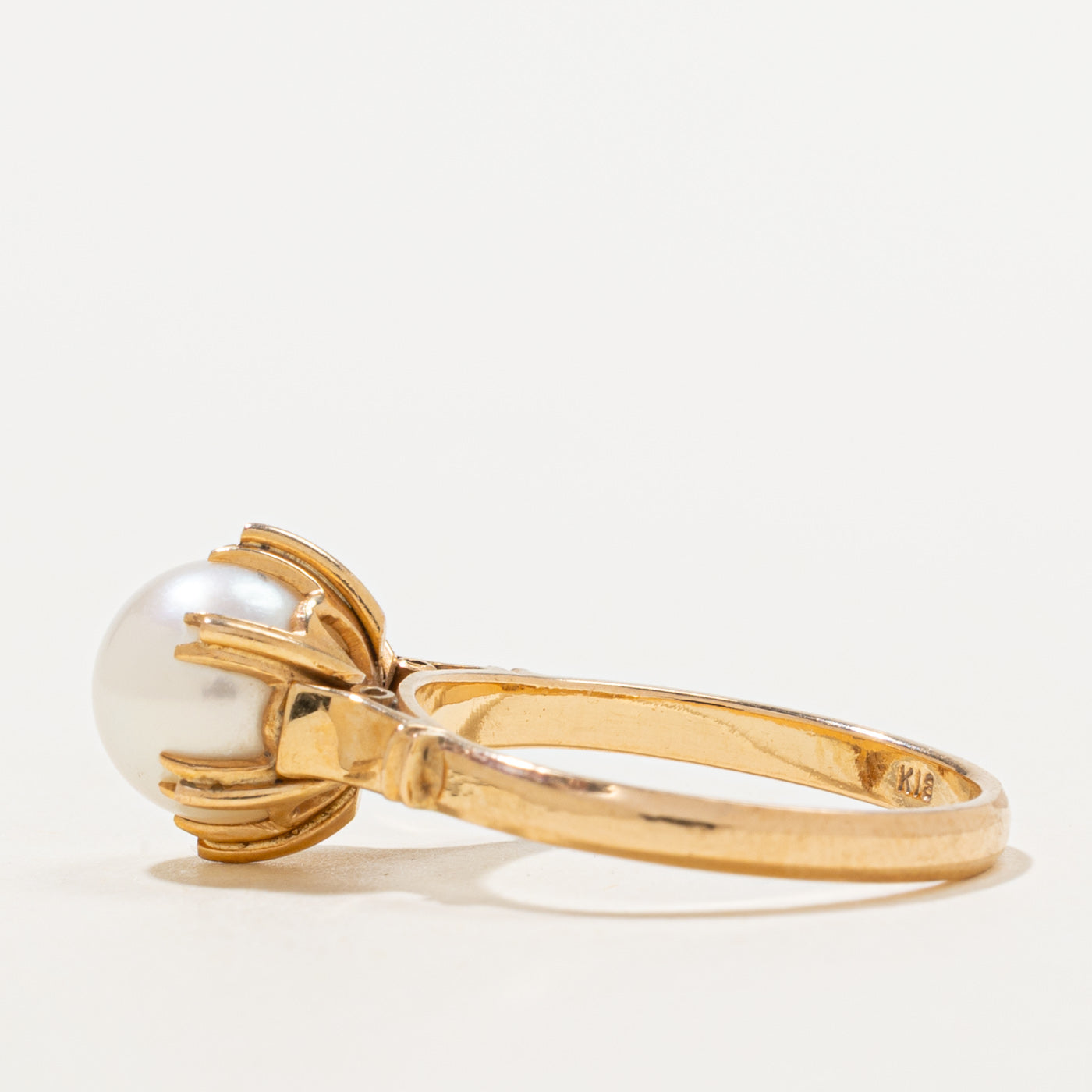 Claw Set Pearl Solitaire Ring | SZ 6.5 |