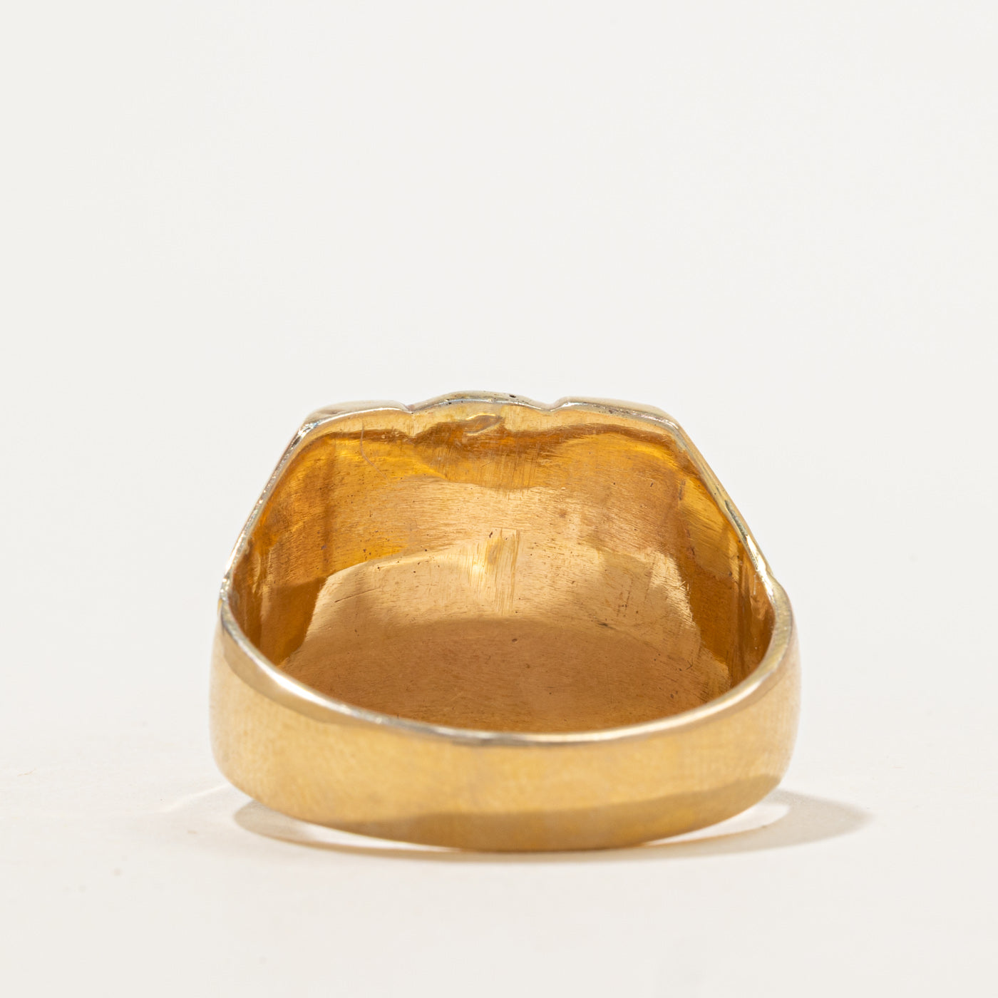'C' Initialed Ruby Signet Ring | 0.06ct | SZ 12.25 |