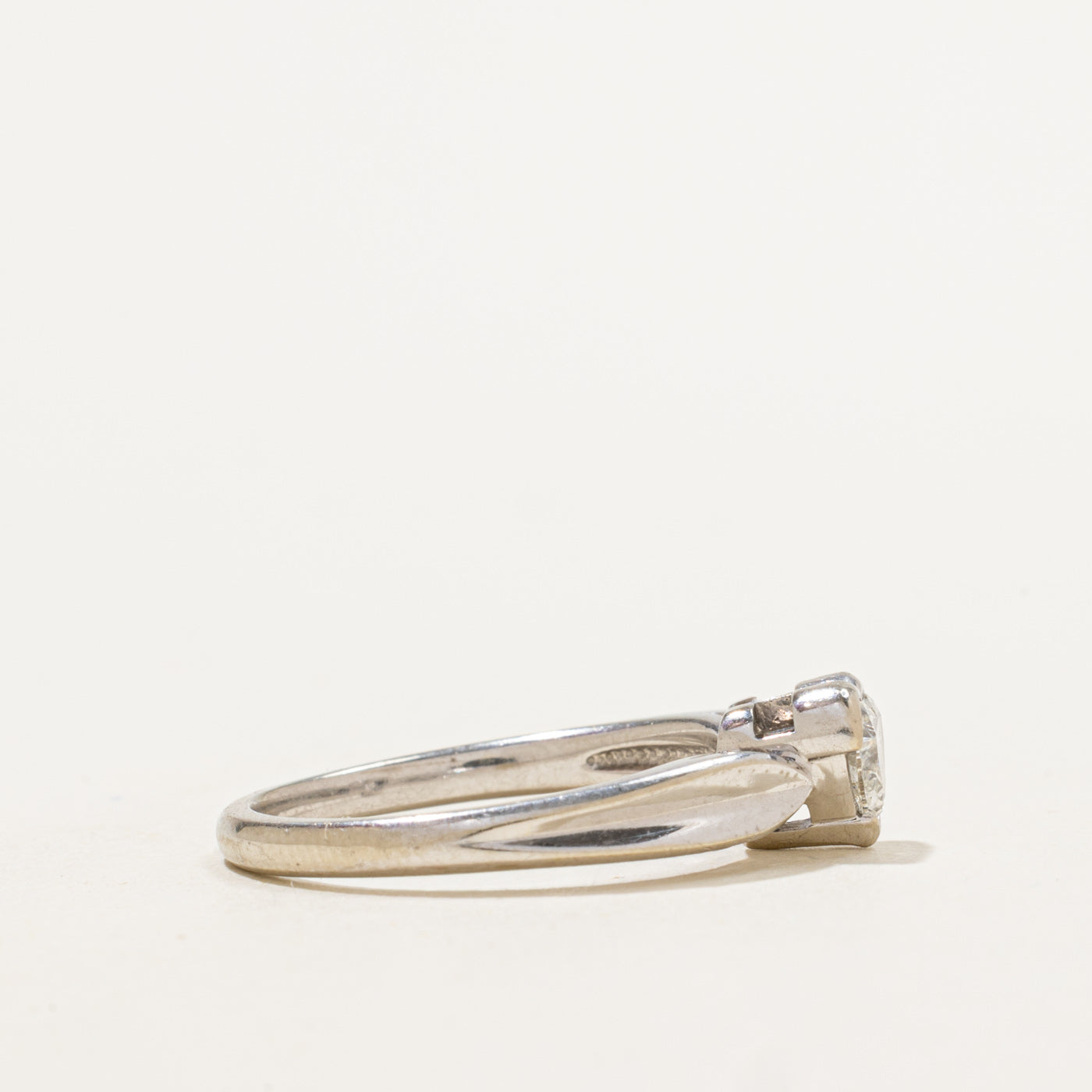 Bague en or avec diamant en forme de cœur | 0,40 ct | Taille 7 | 