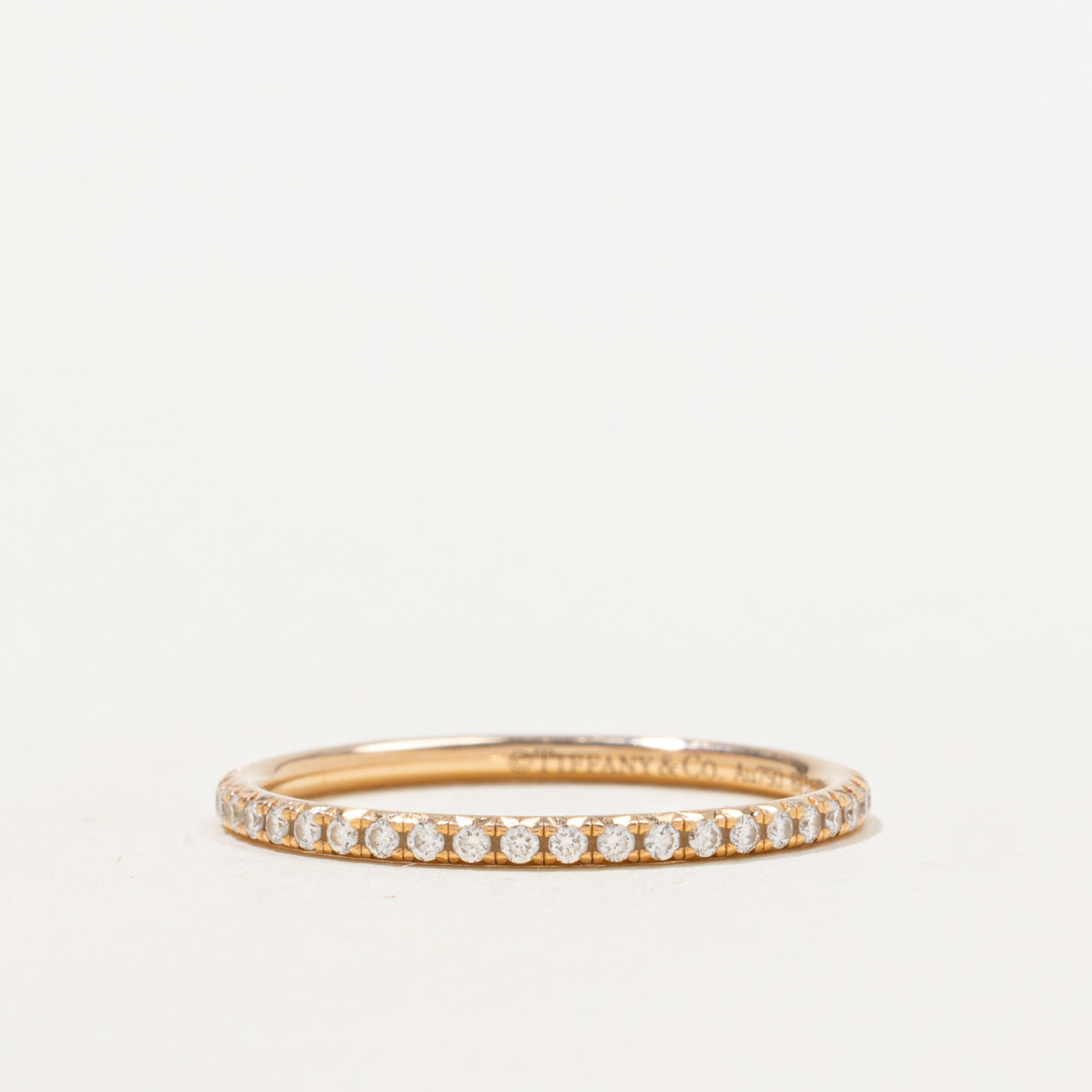 'Tiffany & Co.' Metro 18k Rose Gold Diamond Ring  | 0.22ctw | SZ 6.5